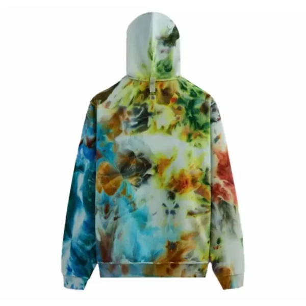 Purple Green Kith Advisory Board Crystals Tie Dye Hoodie Back