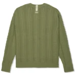 Aventurine Green ABC Cableknit Cardigan Back