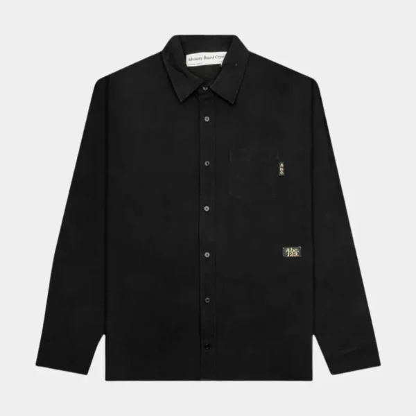 Black ABC 123 Hologram Oxford Shirt