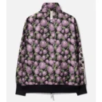 Black ABC Floral Jacquard Soutache Track Jacket Back