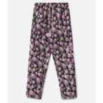 Black ABC Floral Jacquard Track Pants