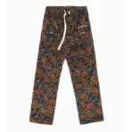 Black ABC Floral Jacquard Work Pants