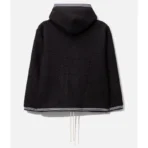 Black ABC Fuzzy Wuzzy Bear Zip-Up Hoodie Back