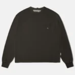 Black ABC Hologram Inside Out Seam Long Sleeve Pocket Tee