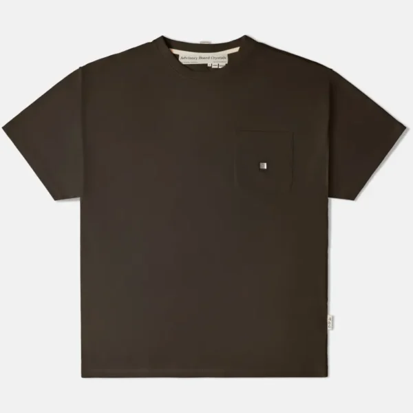 Black ABC Hologram Inside Out Seam Short Sleeve Pocket Tee