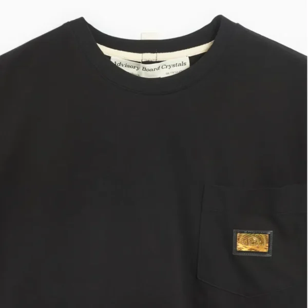 Black ABC Hologram Short Sleeve T-Shirt Close View