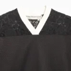 Black ABC Juxtaposition Mesh Hockey T-Shirt Close View