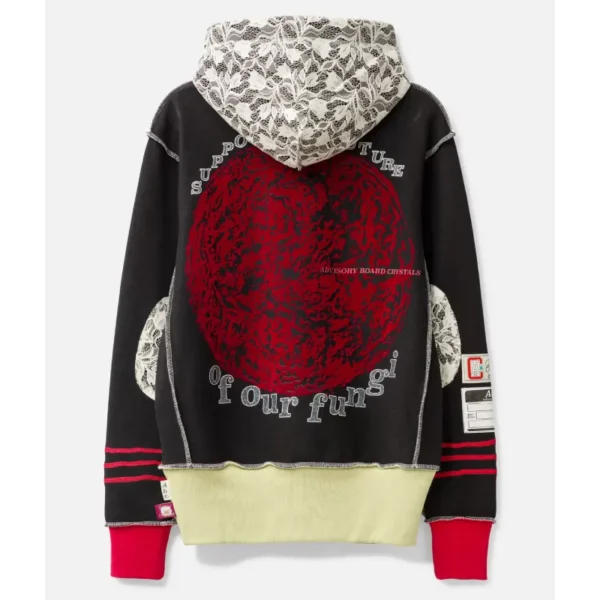 Black ABC Planet Saving Information Fungi Edition 2 Hoodie Back