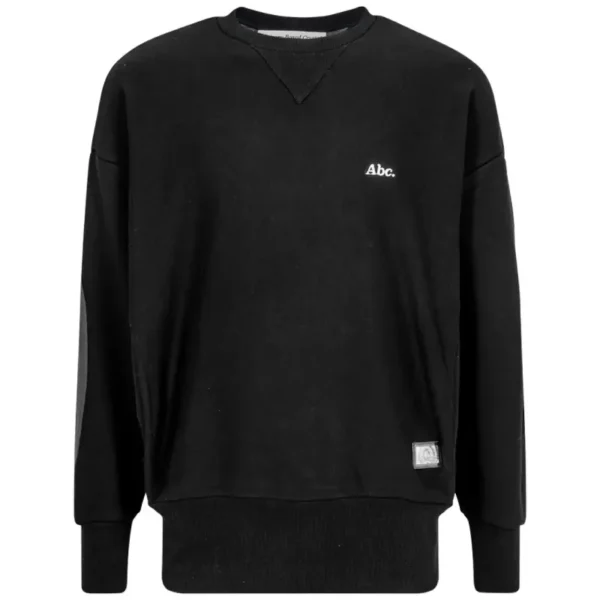 Black ABC Tri-Tone logo-embroidered sweatshirt