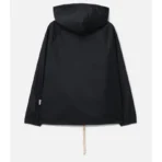 Black ABC Waterproof Nylon Taffeta Spring Jacket Back