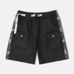 Black ABC Waterproof Nylon Taffeta Spring Shorts