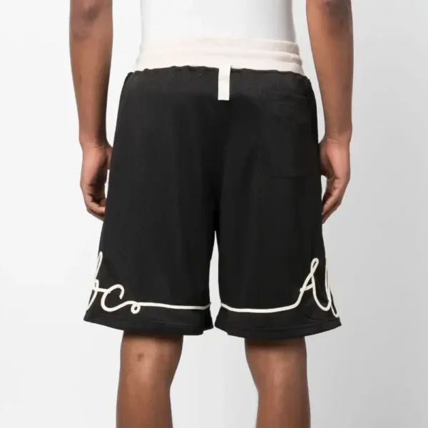 Black ABC logo-applique track shorts Back