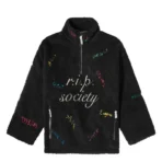 Black Abc. R.I.P. Society Quarter-Zip Jacket