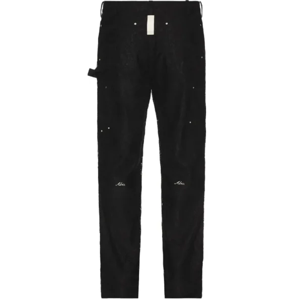 Black Advisory Board Crystals Crystal Rivet Lace Pant Back