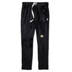 Black Advisory Board Crystals Velour Studio Work Pant