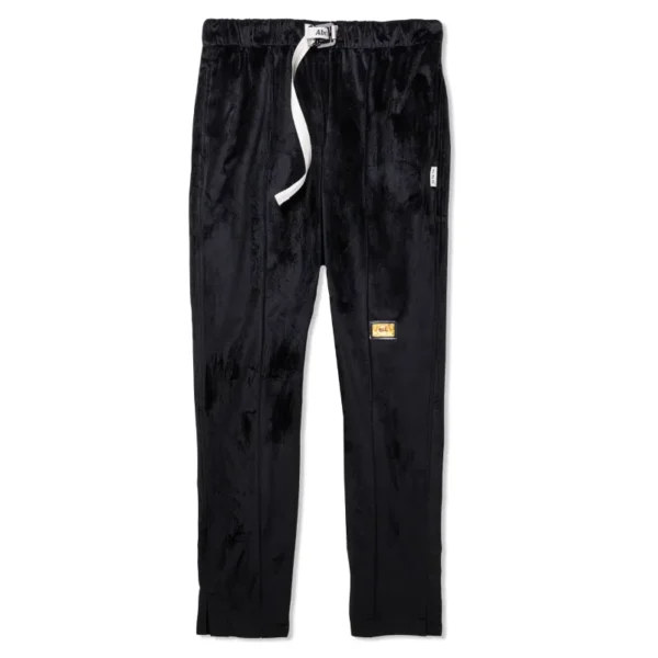 Black Advisory Board Crystals Velour Studio Work Pant