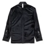 Black Advisory Board Crystals Velour Studio Work Shirt Back