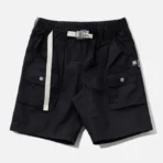 Black Advisory Board Crystals Waterproof Taffeta Shorts