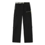 Black Advisory Board Crystals Wool Melton Cargo Pants