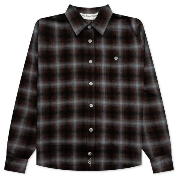 Blue ABC Flannel Plaid Puffer Quilted Jacket