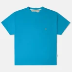 Blue ABC Hologram Inside Out Seam Short Sleeve Pocket Tee