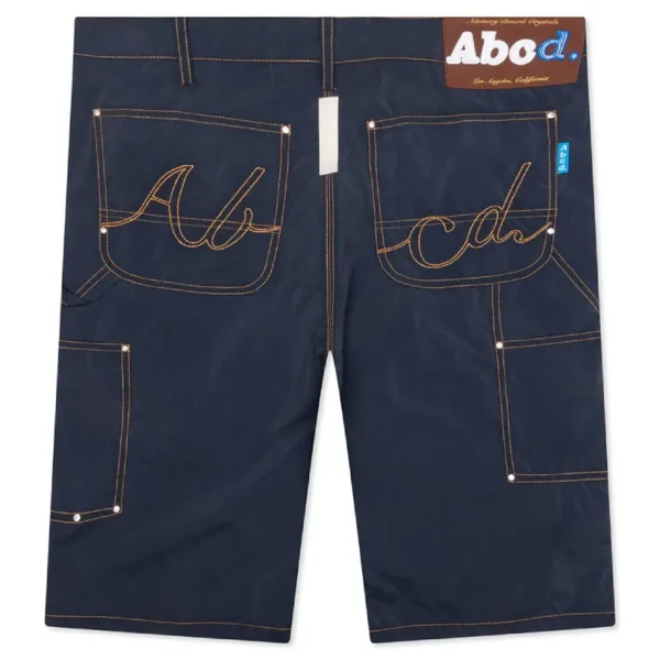 Blue ABC Hyperlightweight Nylon Ripstop Jorts Back View