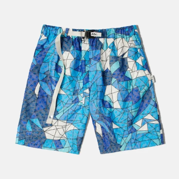 Blue ABC Stained Glass Work Shorts
