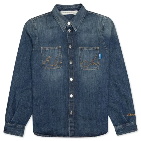 Blue Advisory Board Crystals Denim Work Shirt