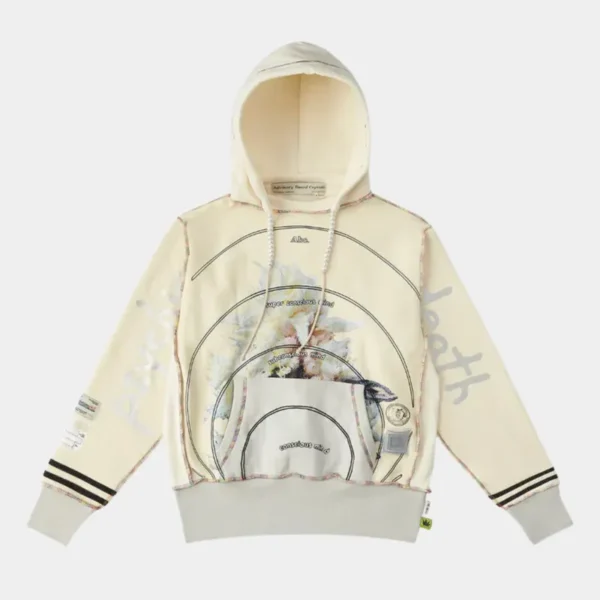 Cream ABC Psychic Death Hoodie