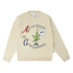 Natural White ABC. American Consciousness Crewneck Sweater