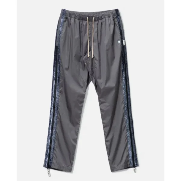 Dark Grey Advisory Board Crystals Ripstop Zip-Up Pant
