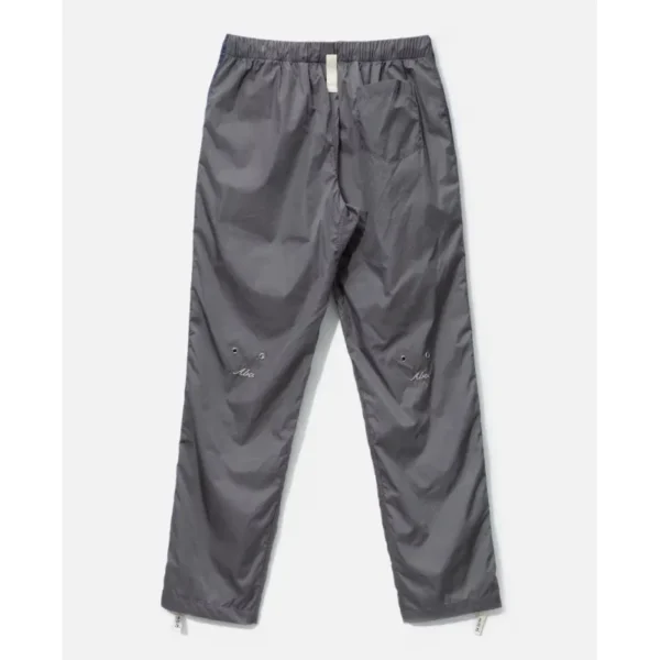 Dark Grey Advisory Board Crystals Ripstop Zip-Up Pant Back