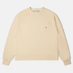 Ecru ABC Hologram Inside Out Seam Long Sleeve Pocket Tee