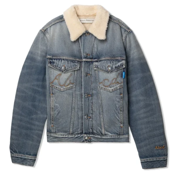 Fade Blue ABC. Shearling Lined Jean Jacket