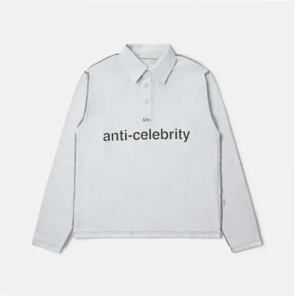 Light Grey ABC Anti-Celebrity Polo Rugby Shirt