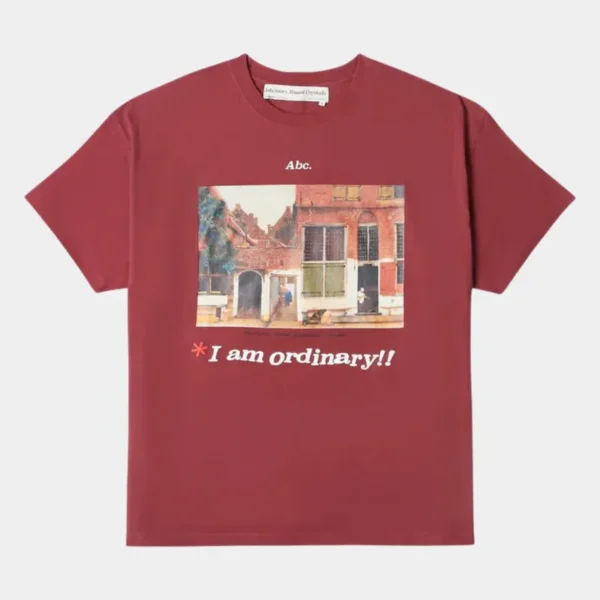 Oxblood Red Advisory Board Crystals I Am Ordinary SS T-Shirt Front
