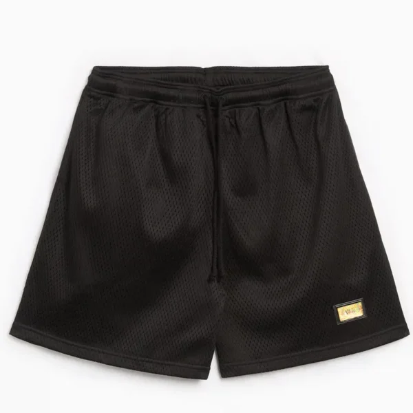 Men's Black ABC Hologram Mesh Shorts