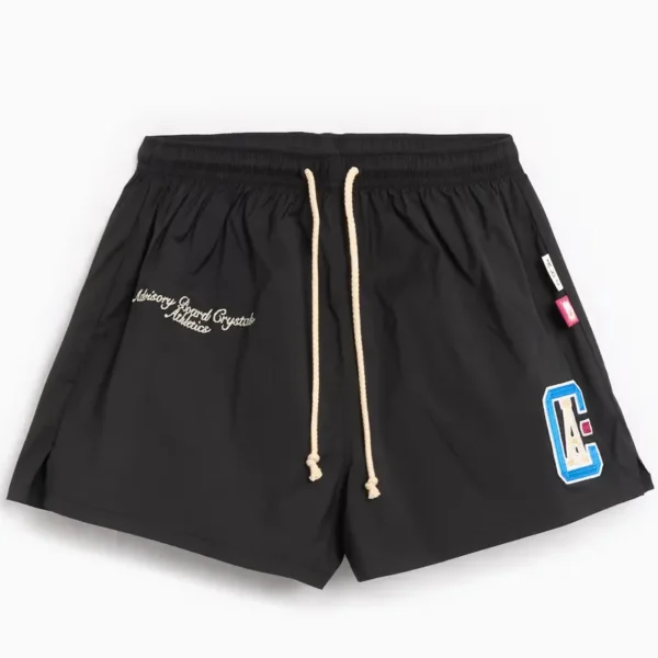 Men's Black Advisory Board Crystals Shorts