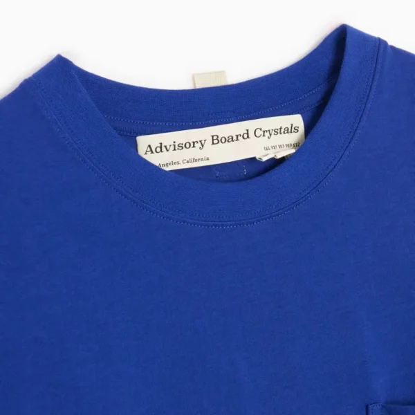 Men's Blue ABC 123 Pocket T-Shirt Close View