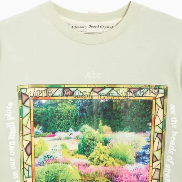 Men's Light Green ABC Voltaire T-Shirt Close View