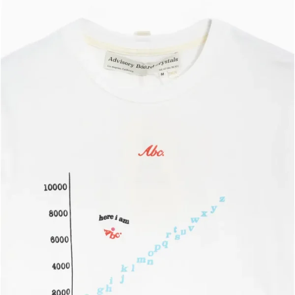 Men's White ABC Herd Mentality T-Shirt Close View