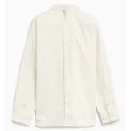 Men's White ABC Hologram Studio Work Shirt Back View