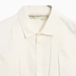 Men's White ABC Hologram Studio Work Shirt Close View