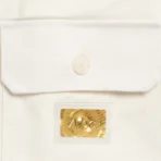 Men's White ABC Hologram Studio Work Shirt Pocket View