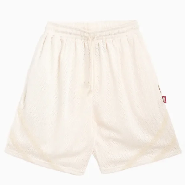 Men's White ABC Juxtaposition Mesh Shorts