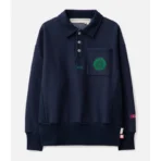 Navy ABC Critical Thinking Collared Polo Sweater