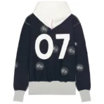 Navy Advisory Board Crystals Birthstone Hooded Sweatshirt Back