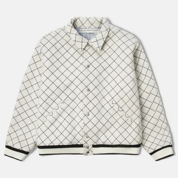 Off White ABC Chainstitched Wool Varsity Jacket