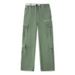 Olive Green Advisory Board Crystals Wool Melton Cargo Pants