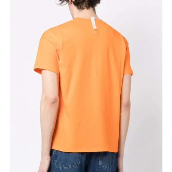 Orange ABC Chest Pocket Cotton T-Shirt Back